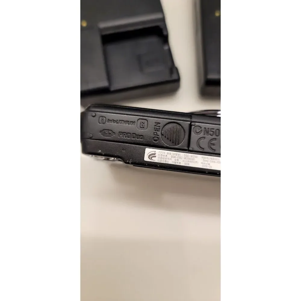 Sony Cyber-shot DSC-W290 Black 12.1MP CCD Digital Camera Battery Charger Y2K